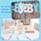 50 Bear Baby Shower Fans – Handheld Party Favors, Gender Reveal Decor (Blue)
